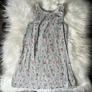 GAP Llama Tank Top Dress with Bow Detail Button Back Size 5t
